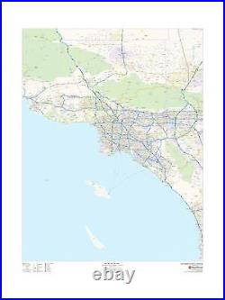 Los Angeles County, California 36 x 48 Paper Wall Map