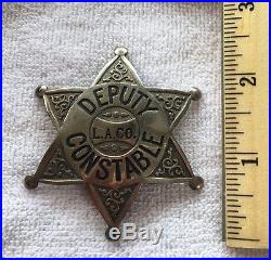 Los Angeles County California Deputy Police Constable Badge Patch Pin LA CA