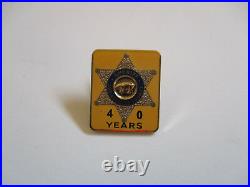 Los Angeles County California Sheriff 40yr Service Award Police Pin