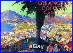 Los Angeles County California Tourist Poster (Art Prints, Signs, Canvas, More)