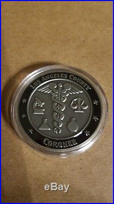 Los Angeles County Coroner Medical Examiner Challenge Coin Cadeuceus Forensic