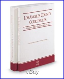 Los Angeles County Court Rules Superior Courts and KeyRules, 2016 ed. Thomson