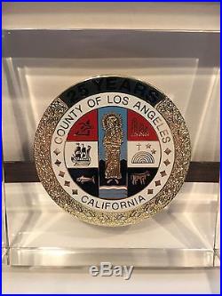 Los Angeles County Employee 25 Year Service Award With Old Cross County Seal