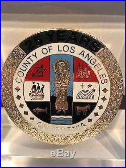 Los Angeles County Employee 25 Year Service Award With Old Cross County Seal