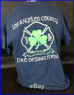 Los Angeles County Fire Department DEPT Irish FIR NA TINE St Pat T Shirt Men's L