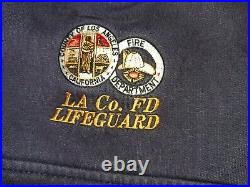 Los Angeles County Fire Department Ocean Lifeguard 1/4 Zipper Sweatshirt-large