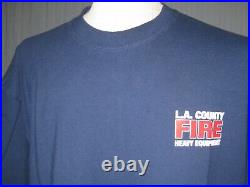 Los Angeles County Fire Department XXL Heavy Equipment T-Shirt (2XL 2X XX Large)