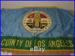 Los Angeles County Flag Hortie Van city usa american banner old california vtg