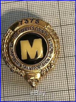Los Angeles County Metropolitan Transportation Obsolete Badge #7375