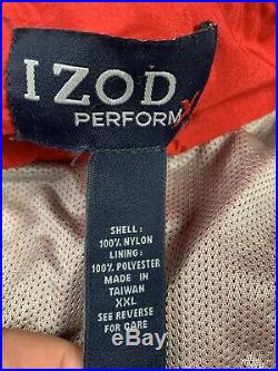 Los Angeles County Ocean Lifeguard IZOD Windbreaker Full Zip jacket Size XXL