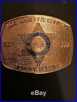 Los Angeles County Sheriff 22k Gold Plated Belt Buckle #1-LASD