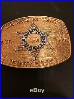 Los Angeles County Sheriff 22k Gold Plated Belt Buckle #1-LASD