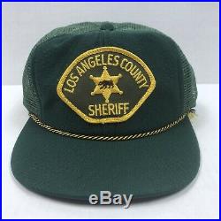 Los Angeles County Sheriff Vintage Uniform Green Snapback Trucker Mesh Hat
