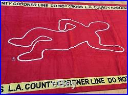 Los Angeles County of Coroner Crime Scene Red Towel Halloween Dead Body NEW