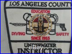 Los Angeles County underwater instructors patches Scuba