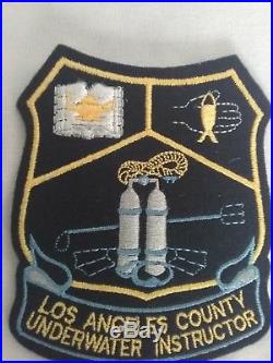 Los Angeles County underwater instructors patches Scuba