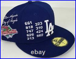 Los Angeles Dodgers 1988 World Series LA County Area Codes New Era 59FIFTY NEW