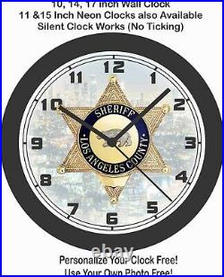 Los Angeles La County California Sheriff's Badge Wall Clock-free USA Ship