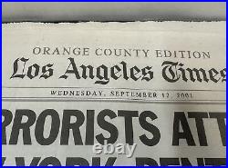 Los Angeles Times Orange County Edition September 12, 2001 Newspaper