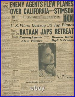 Los Angeles UFOs Stimson Unidentified Enemy Planes February 26 1942 B20