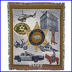Los angeles county sheriff department woven Blanket