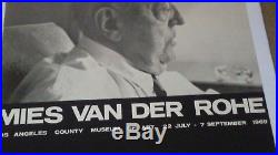 MIES VAN DER ROHE vintage poster Los Angeles County Museum of Art 1969 RARE NICE