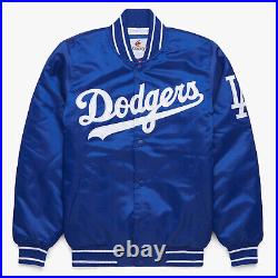 MLB Los Angeles Dodgers Vintage 80 Blue Satin Varsity Letterman Baseball Jacket