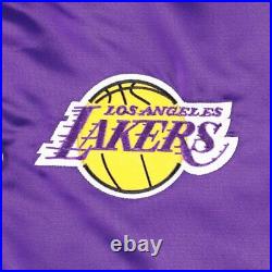 NBA Los Angeles Lakers Purple Satin Bomber Letterman Varsity Baseball Jacket