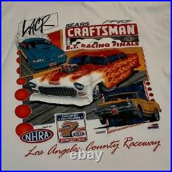 NHRA Los Angeles county raceway 1998 LACR Sears Craftsman white XL X Large