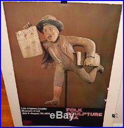 Newsboy Trade Sign Los Angeles County Museum Of Art Folk Sculpture Poster 1976