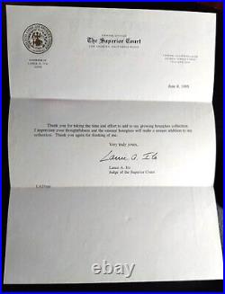 OJ Simpson Judge Lance Ito Signed Letter LA County Superior Court Letterhead'95