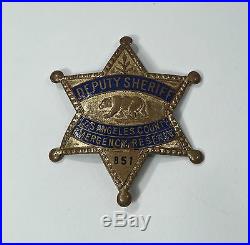 OLD OBSOLETE LOS ANGELES COUNTY SHERIFF BADGE EMERGENCY RESERVE