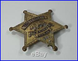 OLD OBSOLETE LOS ANGELES COUNTY SHERIFF BADGE NAMED