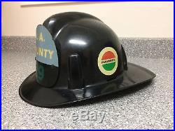 ORIGINAL 1970's LA County Paramedic fireman's helmet Los Angeles Fire Department