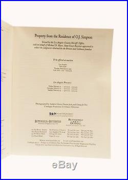 O. J. Simpson 1999 Los Angeles County Auktion Programm