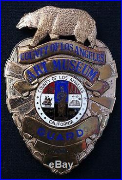 Obsolete County of Los Angeles Art Museum Guard Shield Badge #2