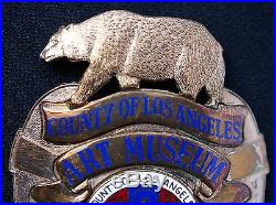 Obsolete County of Los Angeles Art Museum Guard Shield Badge #2