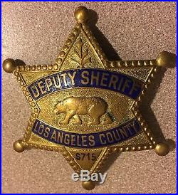 Obsolete Los Angeles County Sheriff Badge California (Pre 1948)
