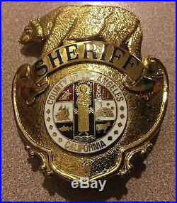 Obsolete Los Angeles County Sheriff Hat Badge LASD California hallmarked