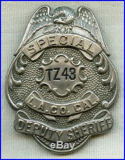 Obsolete Los Angeles County Special Deputy Sheriff Badge. Exceptional Condition
