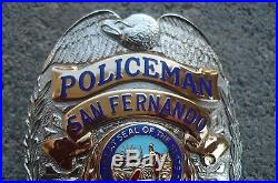 Obsolete SAN FERNANDO California CA Police POLICEMAN Badge, Los Angeles County