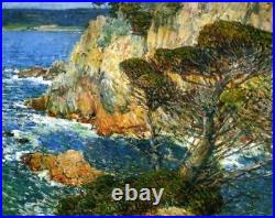 Oil painting Frederick-Childe-Hassam-xx-Point-Lobos-Carmel-xx-Los-Angeles-County