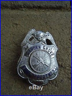 Old Garden Grove California CA (Orange County) Fireman Badge Los Angeles Stamp