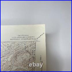 Original 1933 USGS Topographic Map of Newhall in L. A. County Original Envelope