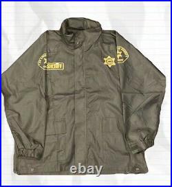 Original New Los Angeles County Sheriff Uniform Dark Green Rain Coat Jacket