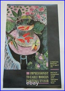 Paintings from USSR Matisse Goldfish Poster LosAngeles County Museum of Art 1986