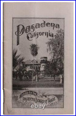 Pasadena California 1900 Promotional Brochure Photo Book