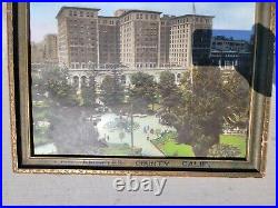 Pershing Square & Biltmore Hotel Los Angeles County Calif Advertising Framed