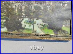 Pershing Square & Biltmore Hotel Los Angeles County Calif Advertising Framed