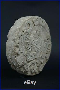 Pre Columbian Mayan Ball Court Marker Ex Los Angeles County Museum